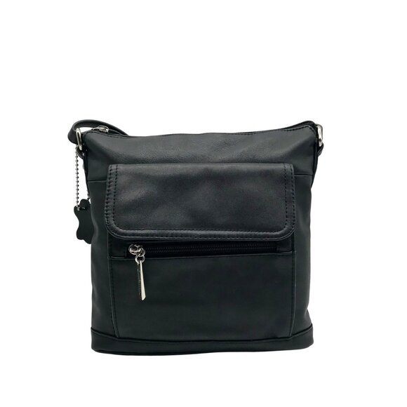 Giani Bernini Black Venice Nappa Crossbody Bag - Picture 1 of 10